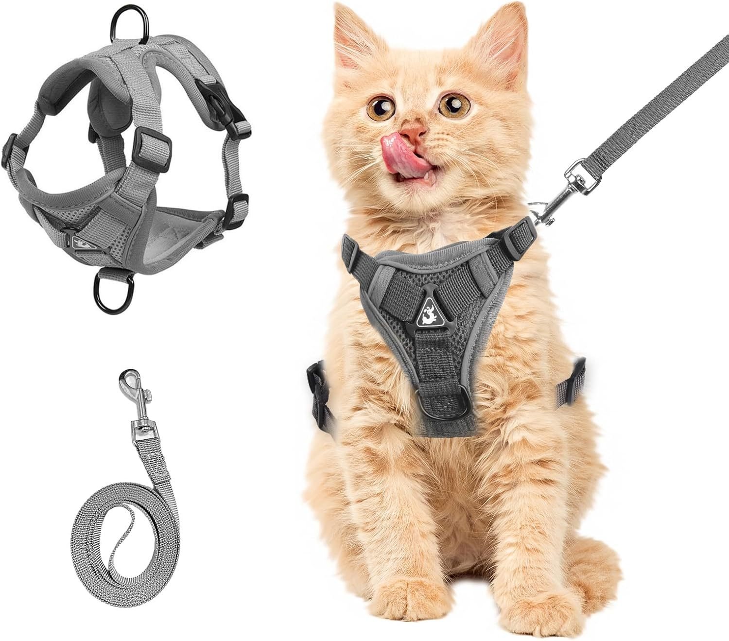 Summer Cat Chest Harness And Leash, Anti-Escape Adjustable Soft Mesh Cat Leash And Chest Harness Set For All Types Of Cats Cat Vests - Image 10