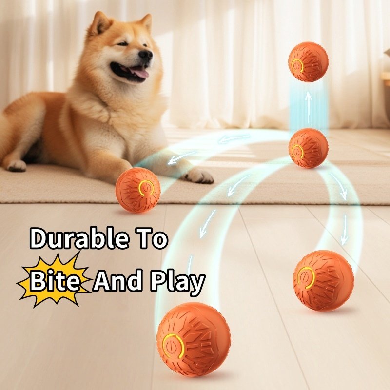 Interactive Electric Jumping Dog Ball Toy with LED Lights – Automatic Pet Training Toy