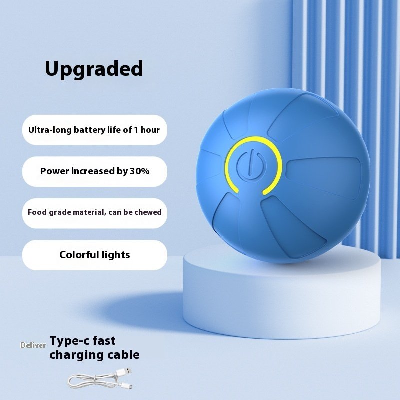 Interactive Electric Jumping Dog Ball Toy with LED Lights – Automatic Pet Training Toy - Image 9