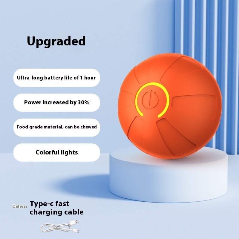 Interactive Electric Jumping Dog Ball Toy with LED Lights – Automatic Pet Training Toy - Image 6
