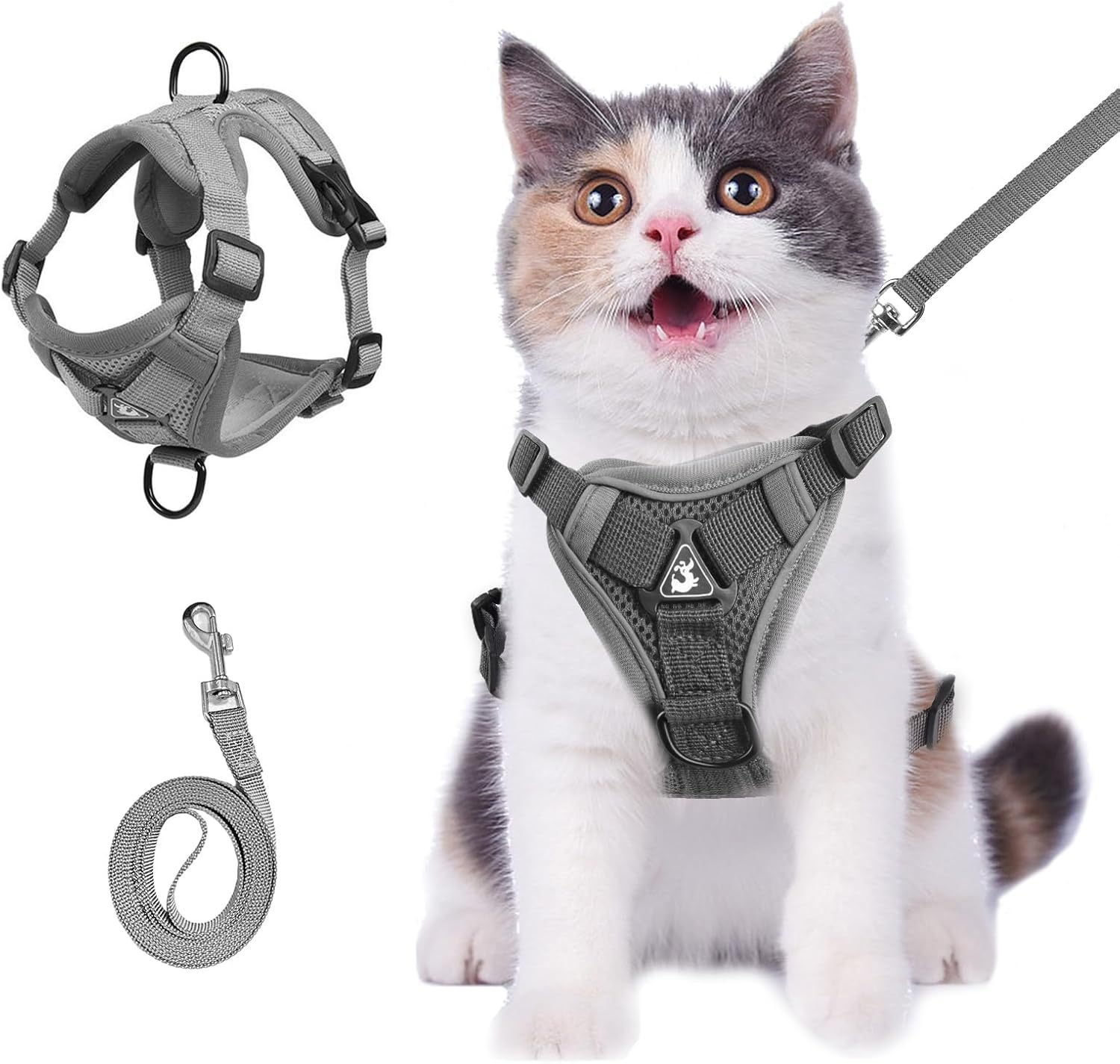 Summer Cat Chest Harness And Leash, Anti-Escape Adjustable Soft Mesh Cat Leash And Chest Harness Set For All Types Of Cats Cat Vests - Image 9